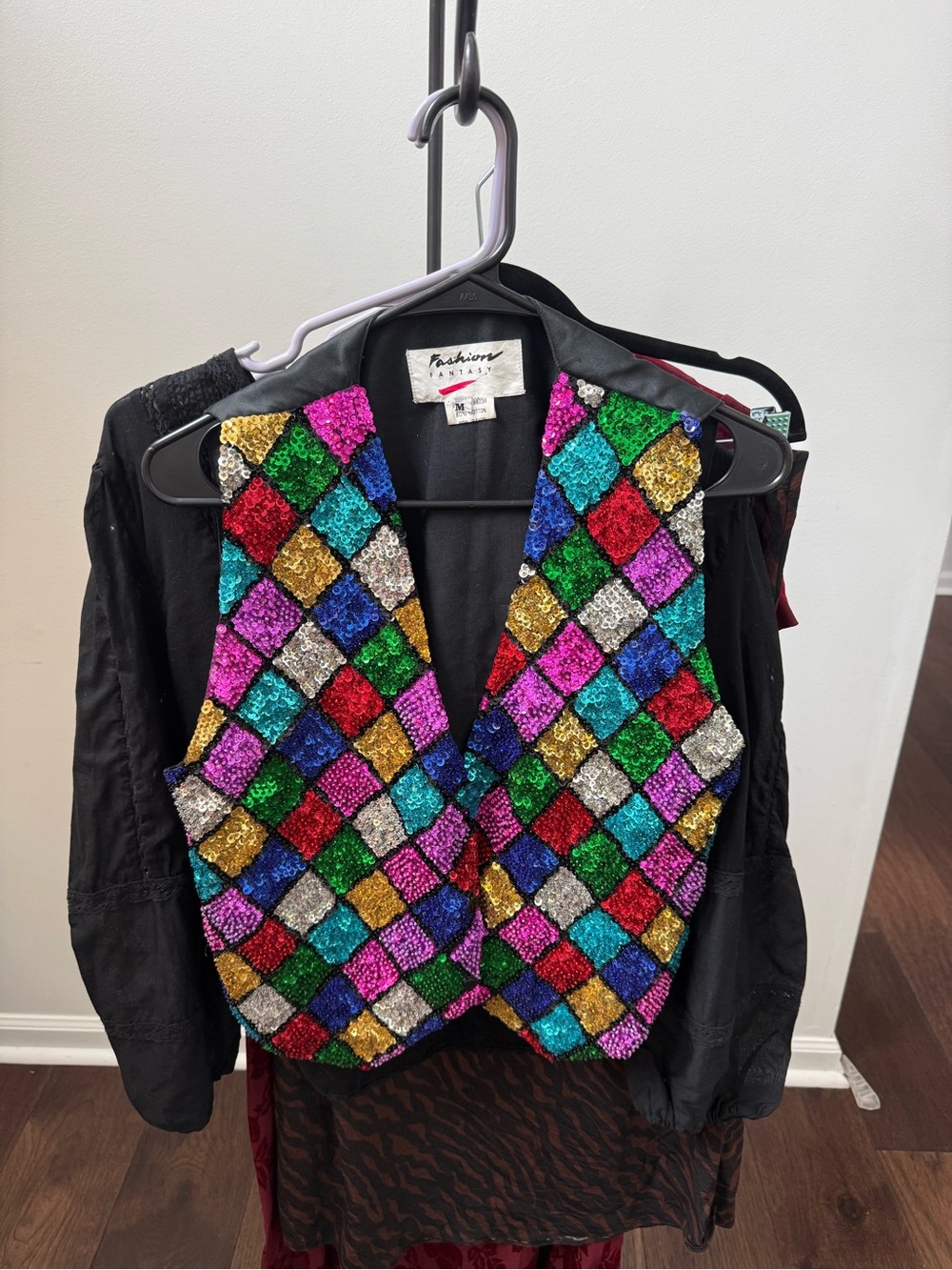 Sequin Harlequin Multi-Color Vest - Women's